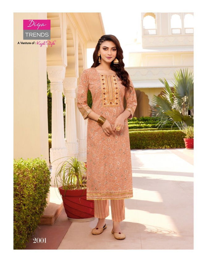 Diya Trends Goldy Vol 2 Fancy Ethnic Wear Wholesale Kurtis With Bottom Catalog